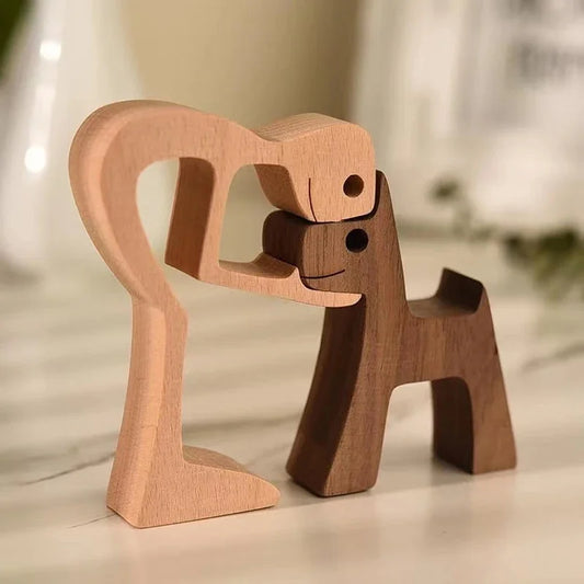 I Love My Pet – Handcrafted Wooden Sculpture